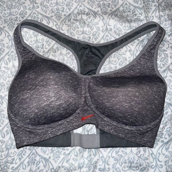 Nike dry fit sports bra grey size 32D - Picture 1 of 4